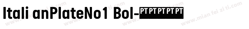 Itali anPlateNo1 Bol字体转换